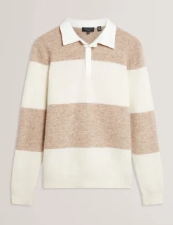 Alpaca Wool Block Stripe Rugby Shirt