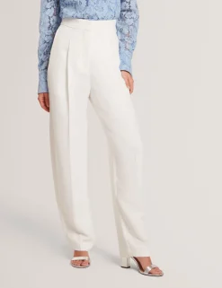 Barrel Leg Woven Tailored Trousers