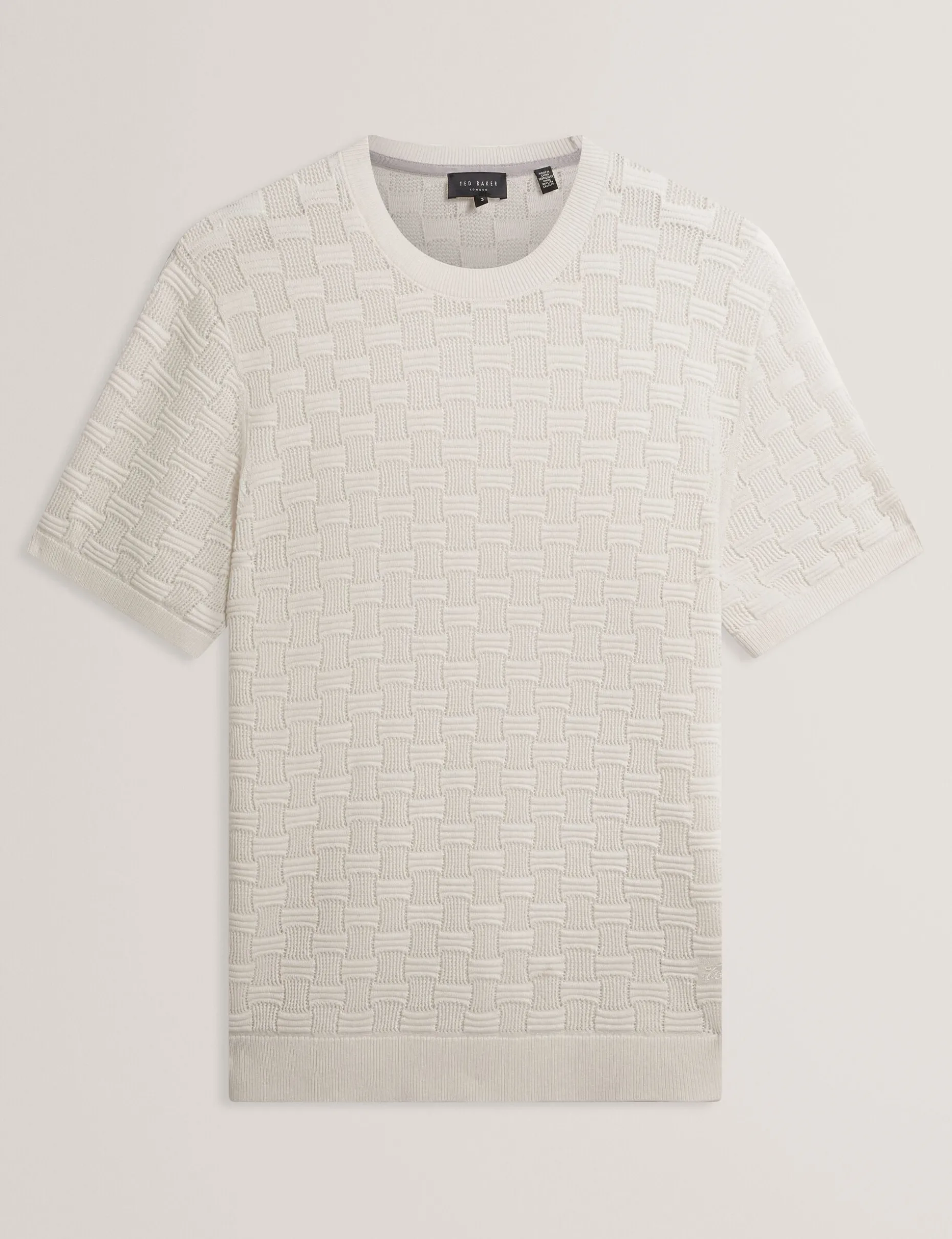 Basket Knit Wool Silk Blend T-Shirt