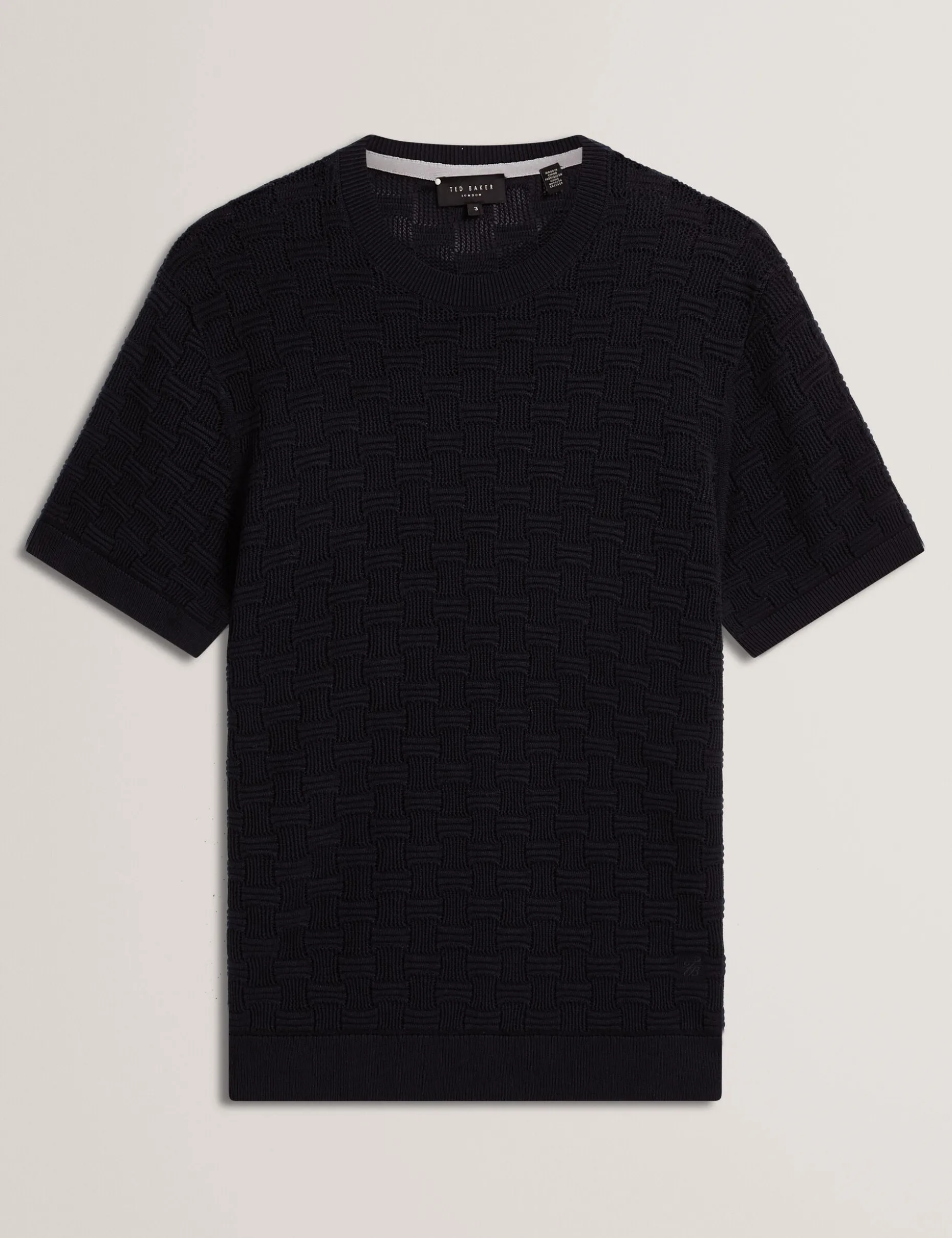 Basket Knit Wool Silk Blend T-Shirt