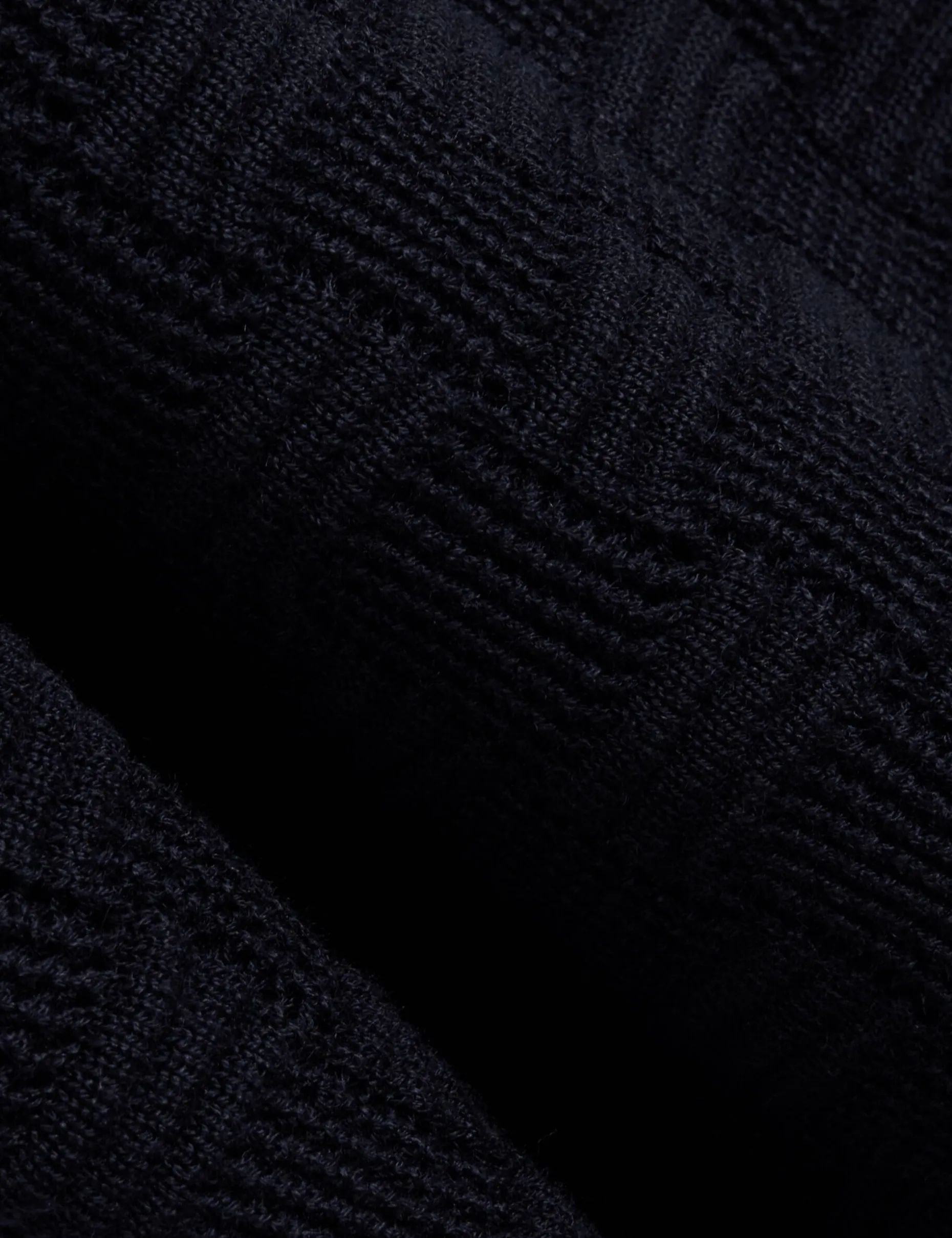 Basket Texture Silk Blend Long Sleeve Polo