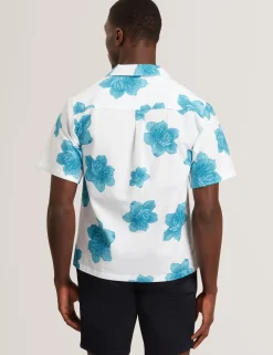 Bold Floral Seersucker Short Sleeve Shirt