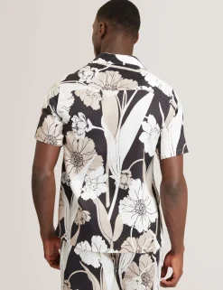 Botanical Print Short Sleeve Resort Shirt