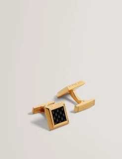 Carbon Fibre Centre Square Cufflinks