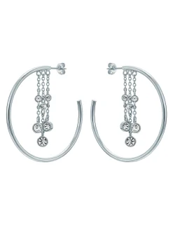 Cascade Hoop Crystal Earrings