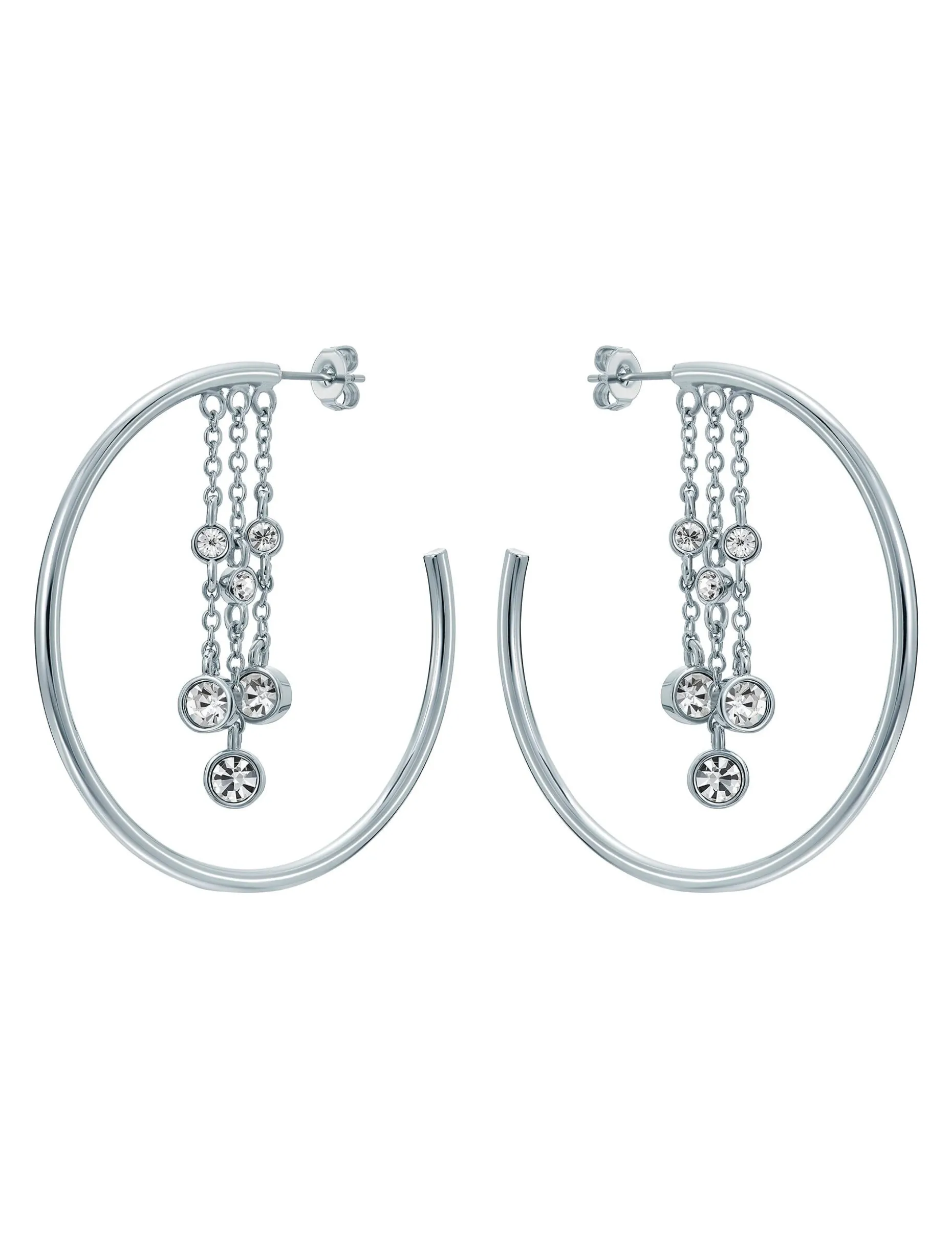 Cascade Hoop Crystal Earrings