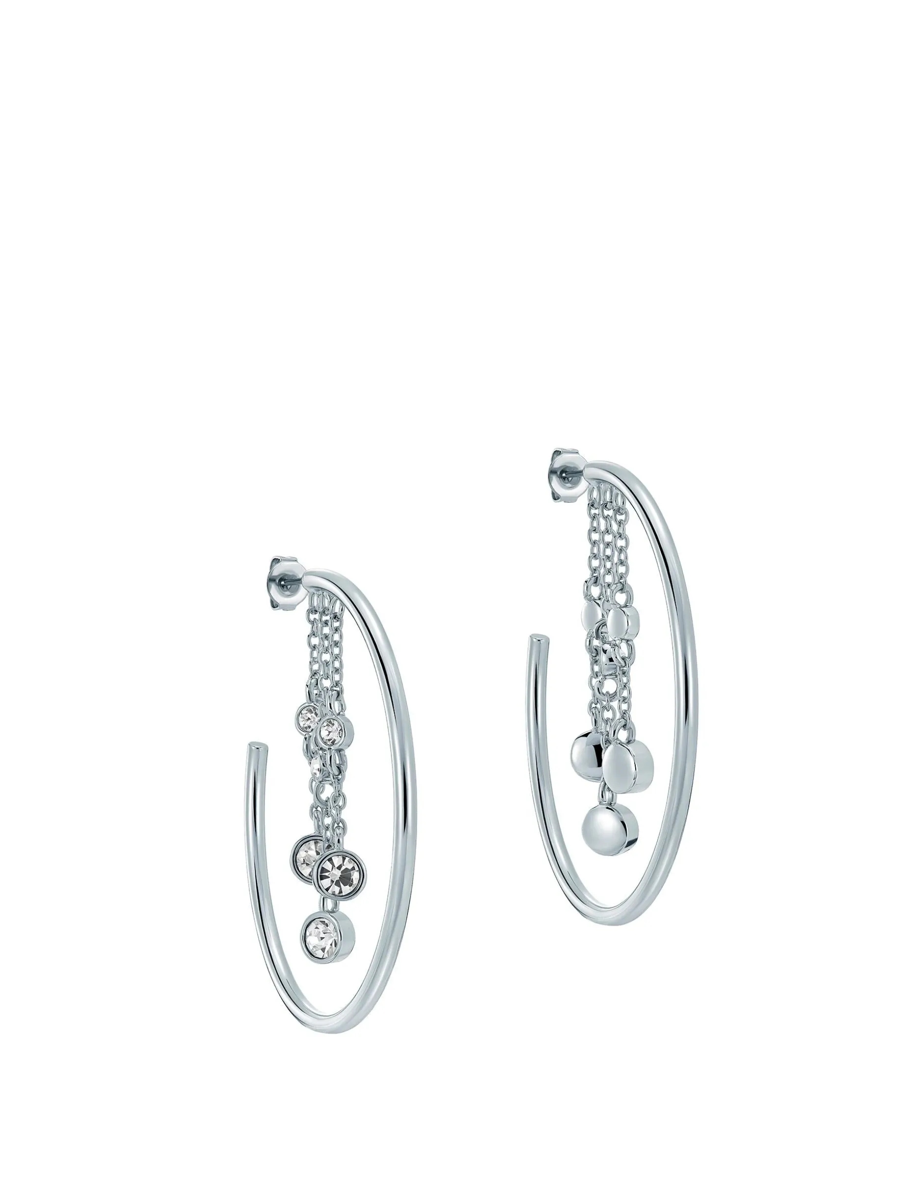 Cascade Hoop Crystal Earrings