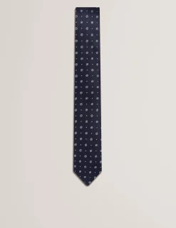 Circle Geometric Print Silk Tie