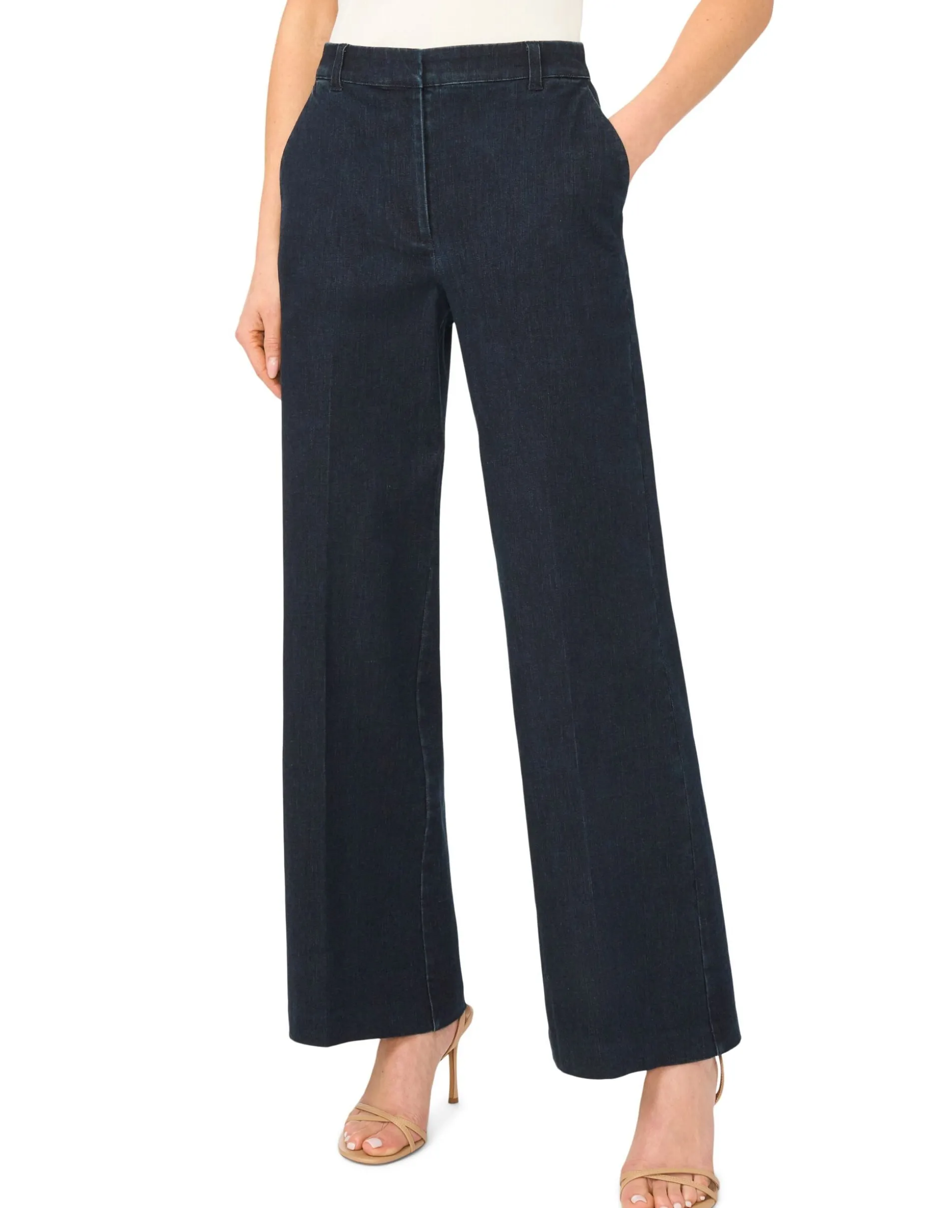 Dark Rinse Smart Wide Leg Jeans