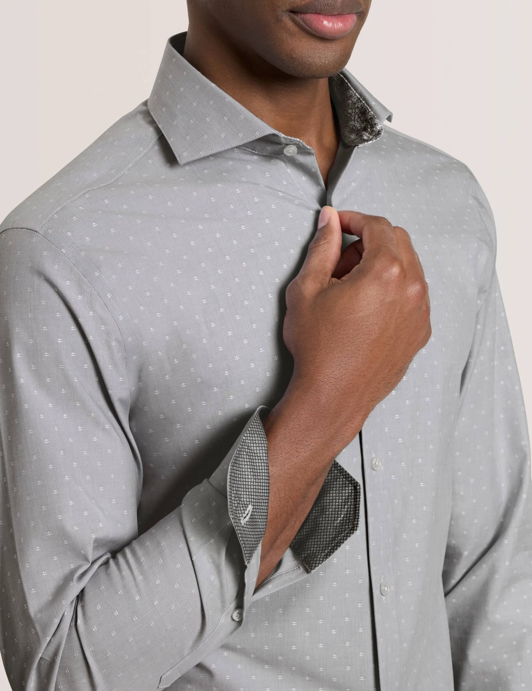Dobby Stretch Cotton Slim Fit Shirt