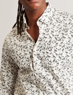 Duck Print Long Sleeve Oxford Shirt