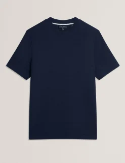 Embossed Texture Crew Neck T-Shirt