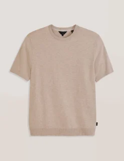 Fine Knit Short Sleeve T-Shirt