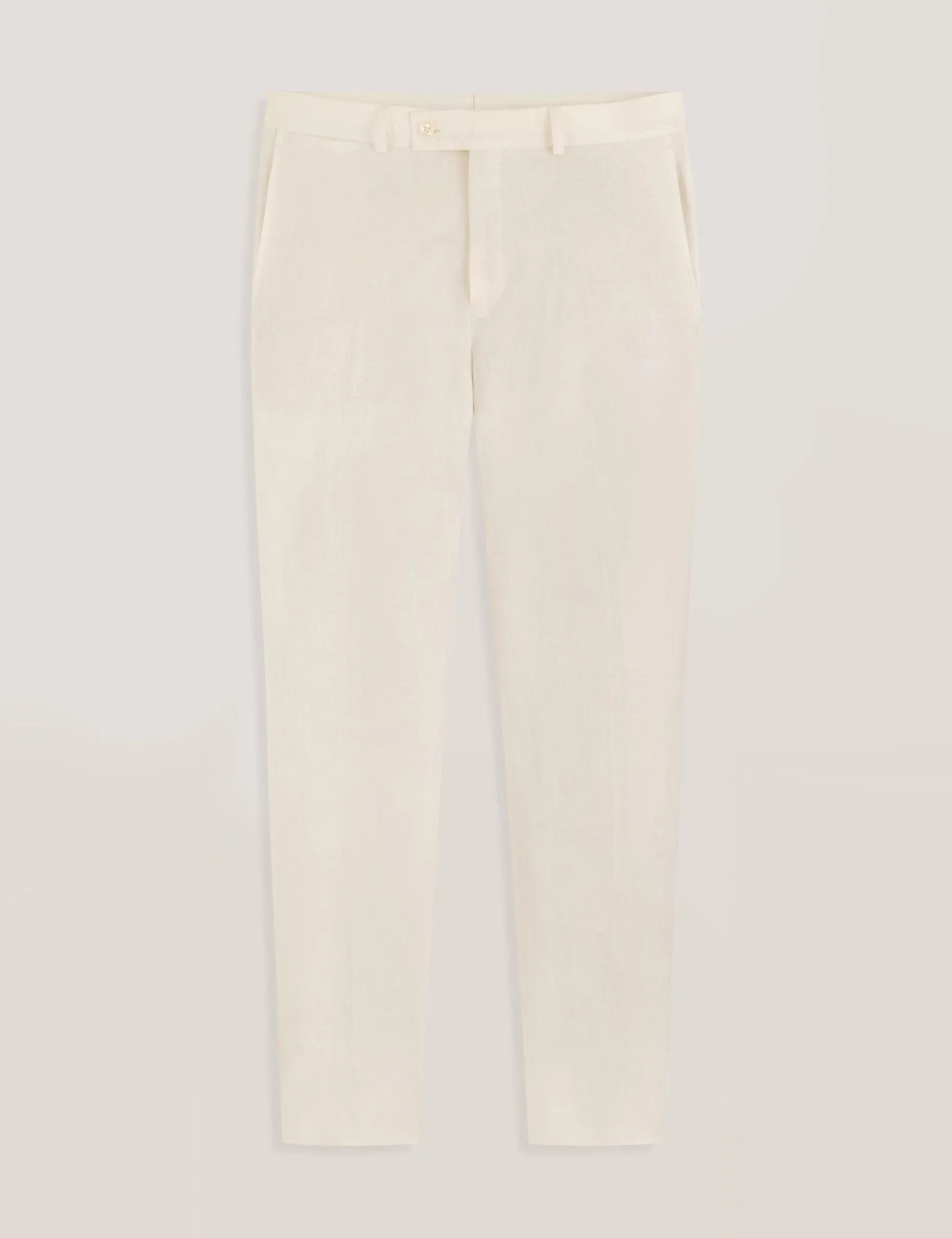 Flat Front Linen Suit Pant