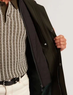 Funnel Neck Longline Jacket With Liner