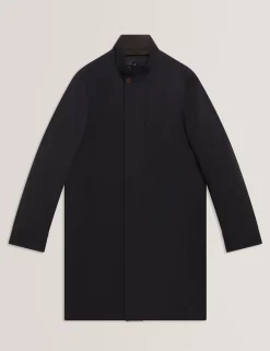 Funnel Neck Longline Jacket With Liner