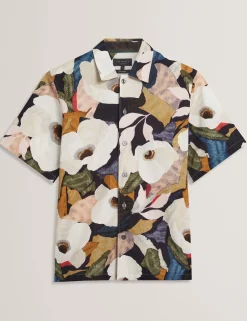 Garden Print Relaxed Short Sleeve Shirt