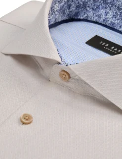 Geo Texture Stretch Cotton Slim Fit Shirt