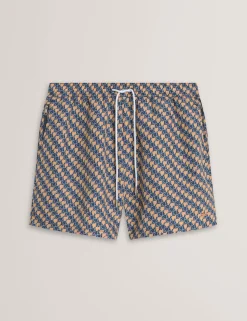 Goldfish Geometric Print Swim Shorts