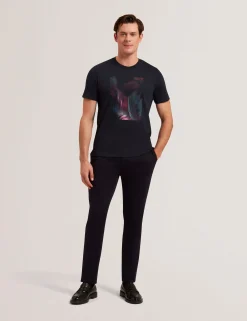 Graphic Print Crew Neck Cotton T-Shirt