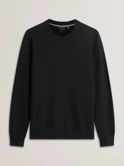 Herringbone Knit Crew Neck Sweater