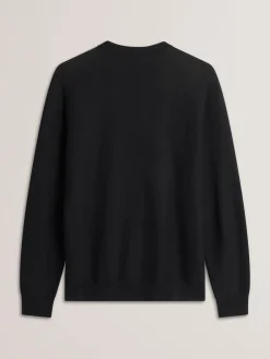 Herringbone Knit Crew Neck Sweater