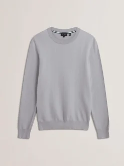 Herringbone Knit Crew Neck Sweater