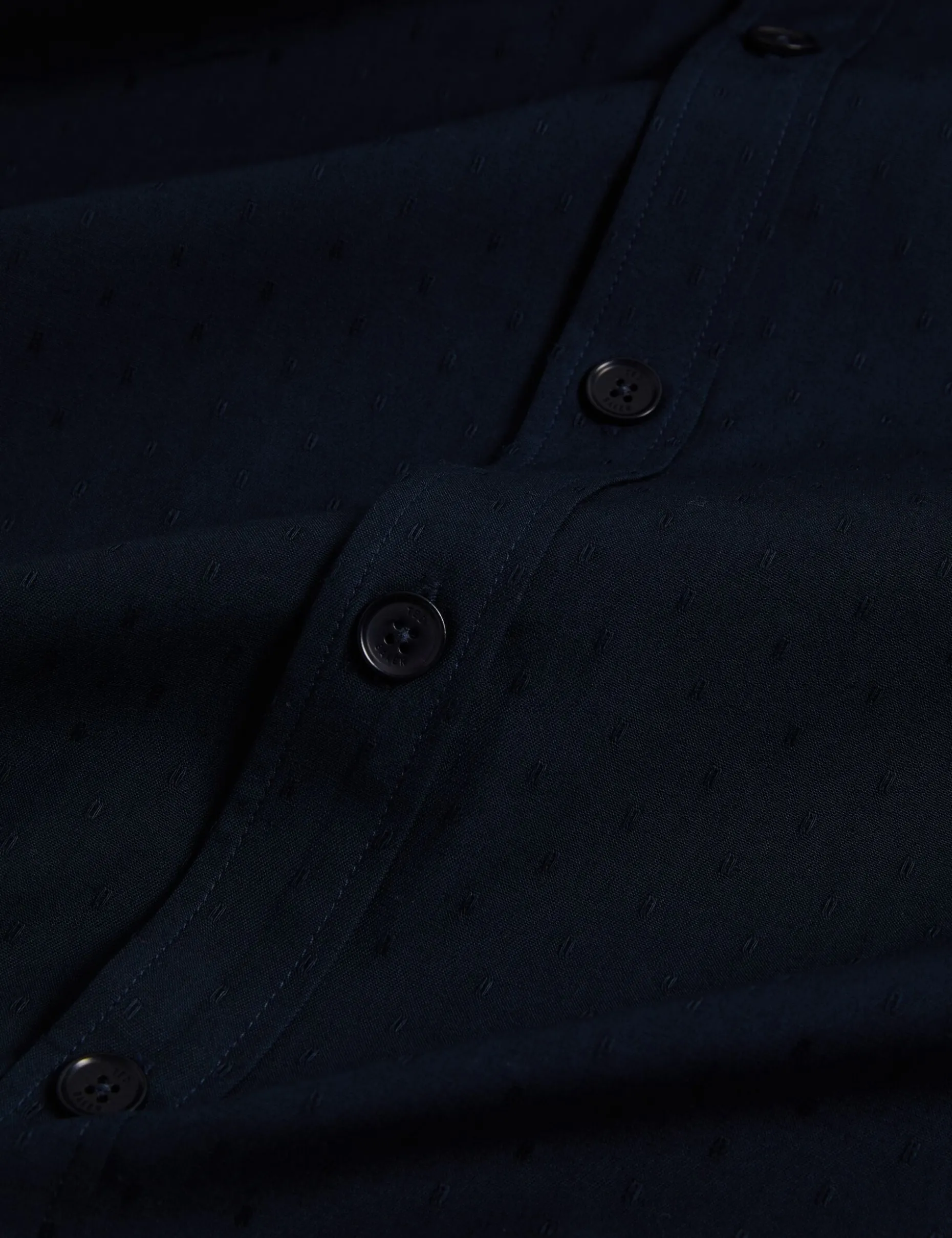 Jacquard Dotted Texture Utility Overshirt
