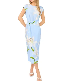 Lily Print Jersey Bodycon Midi Dress