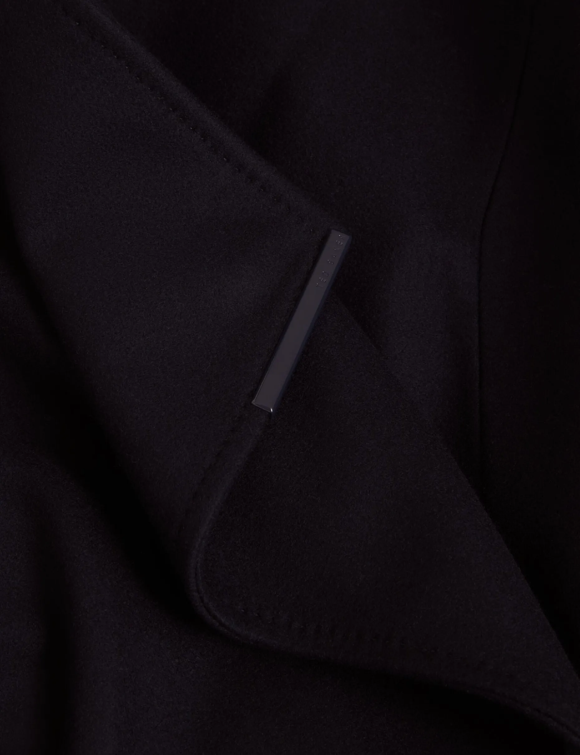 Longline Belted Wool Wrap Coat