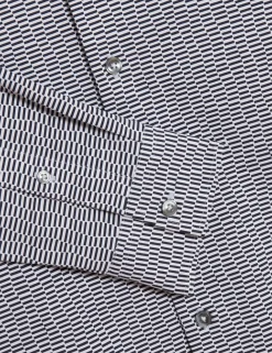 Long Sleeve Geo Print Shirt