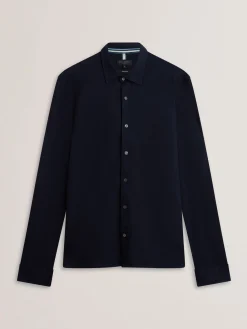 Long Sleeve Pique Cotton Jersey Shirt