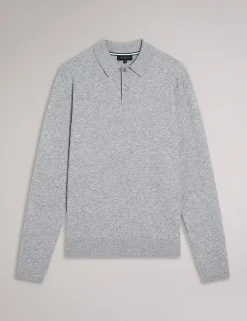 Long Sleeve T Stitch Knitted Polo