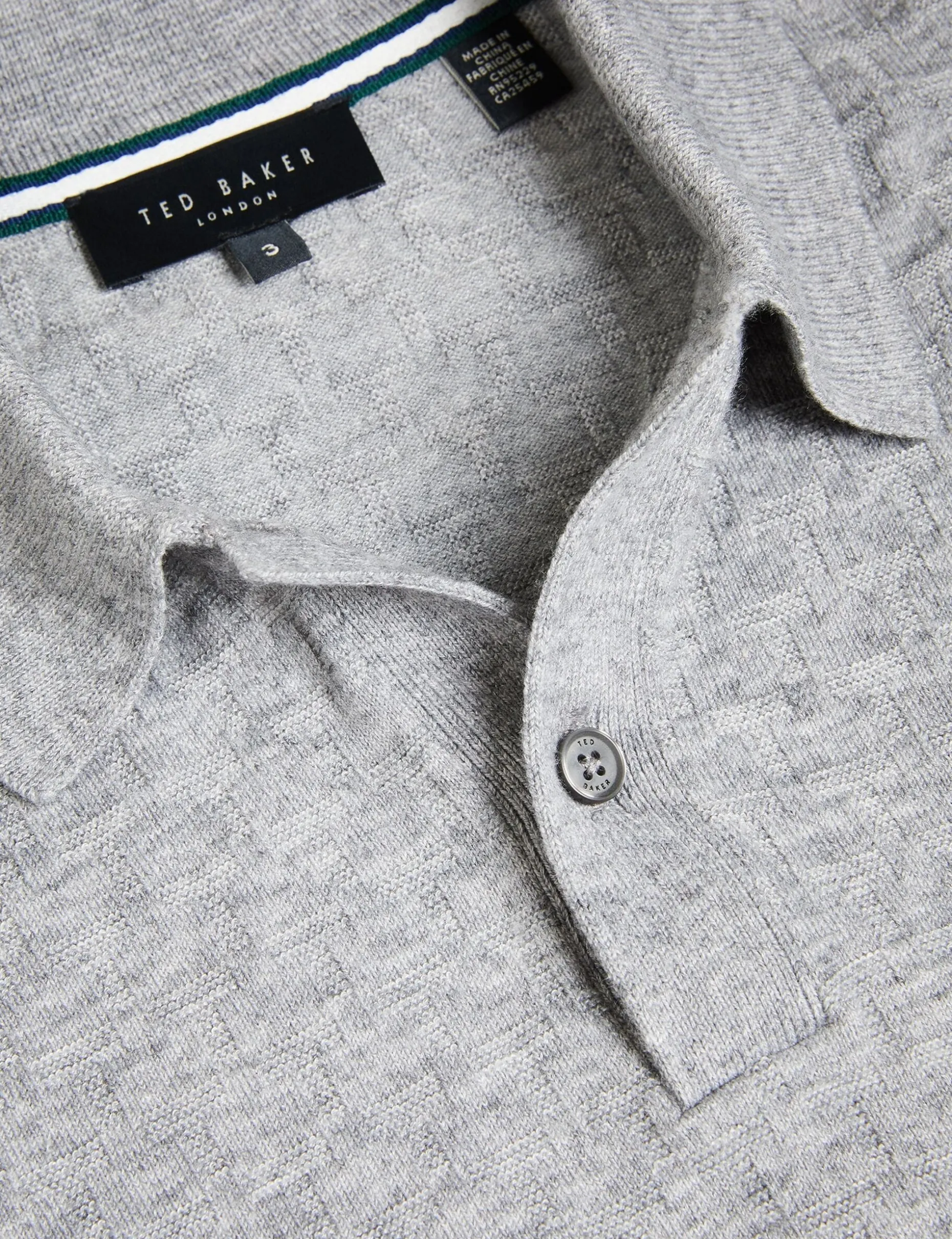 Long Sleeve T Stitch Knitted Polo