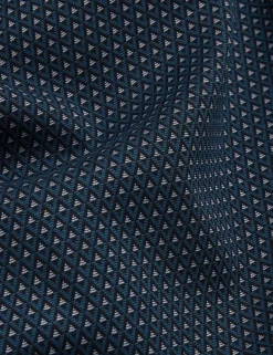 Micro Geo Jacquard Long Sleeve Polo