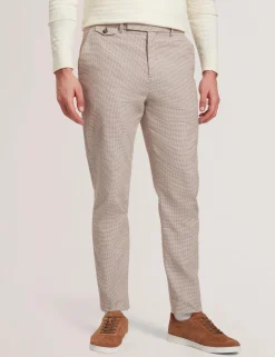 Micro Houndstooth Slim Fit Pants