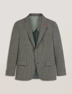 Mini Check Wool Modern Fit Suit Jacket