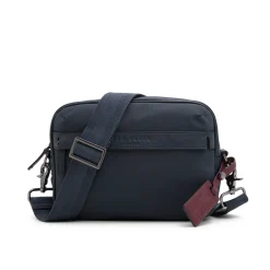 Nylon Leather Detail Crossbody Bag