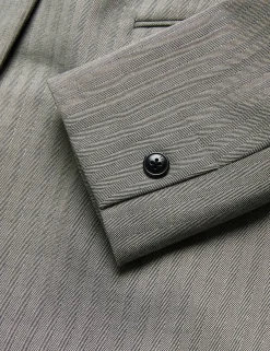 Oversized Herringbone Single Breasted Blazer