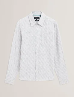 Relaxed Grindle Texture Long Sleeve Shirt