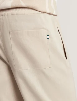 Relaxed Linen Blend Elasticated Trousers