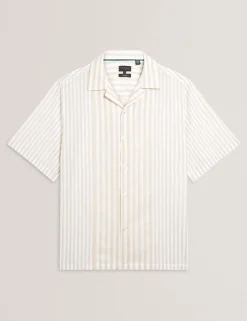 Relaxed Mixed Stripe Linen Blend Shirt
