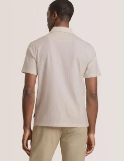 Ribbed Zip Polo
