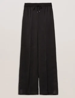 Satin Wide Leg Drawstring Joggers