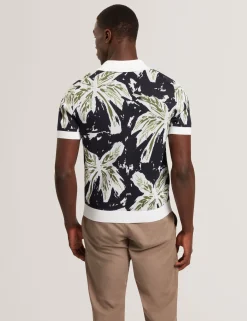 Short Sleeve Knitted Leaf Shirt