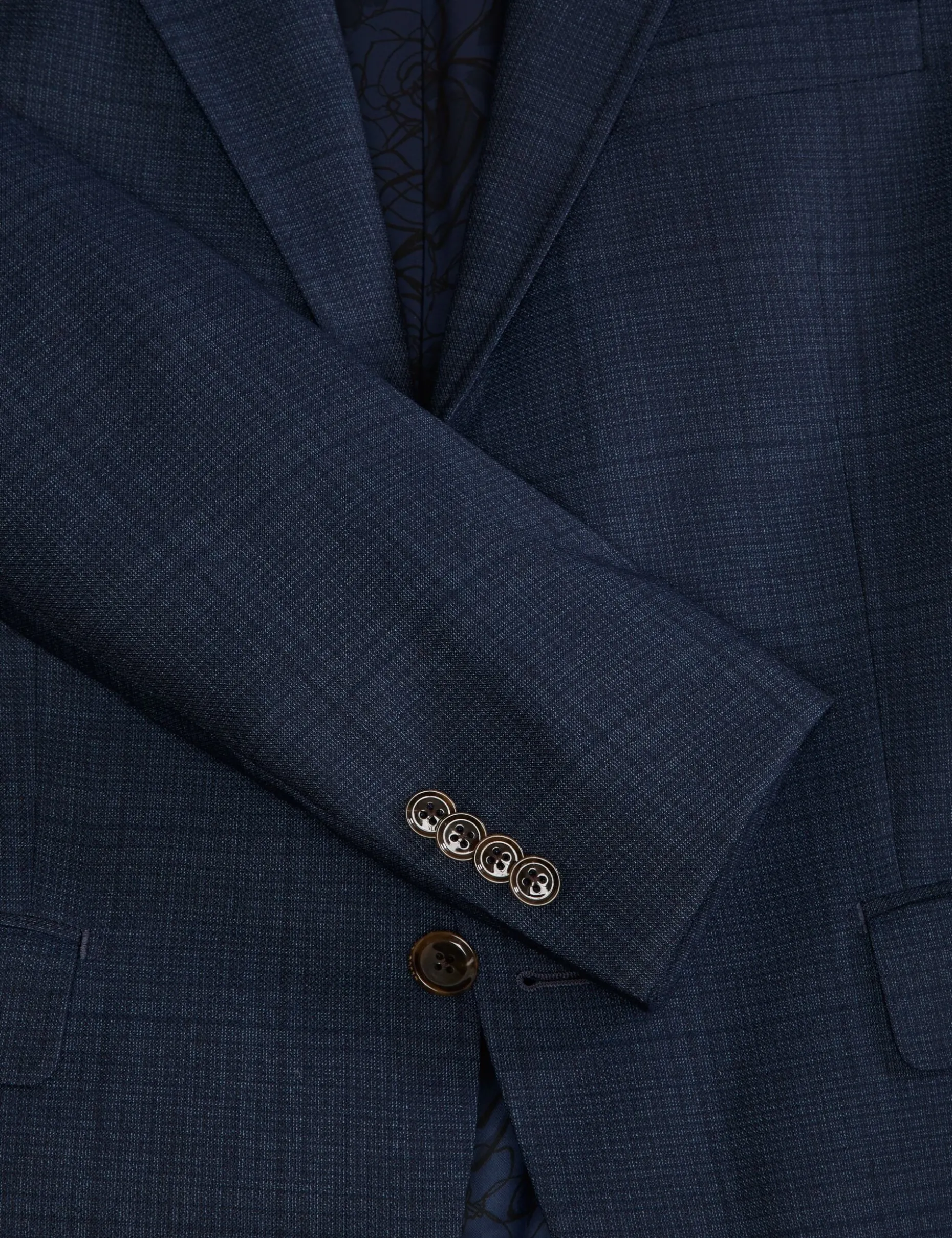 Single Breasted Two Button Notch Fully Fashioned Plaid Suit Jacket