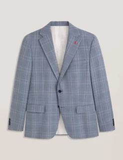 Soft Check Modern Fit Wool Suit Jacket