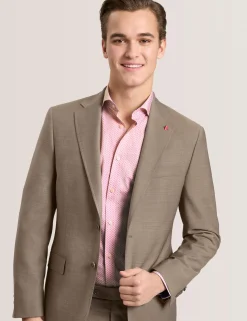 Subtle Check Modern Fit Wool Suit Jacket