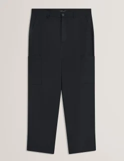Tapered Leg Cotton Stretch Twill Pants