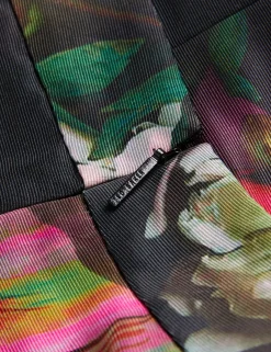 Tapered Leg Floral Print Tailored Trousers